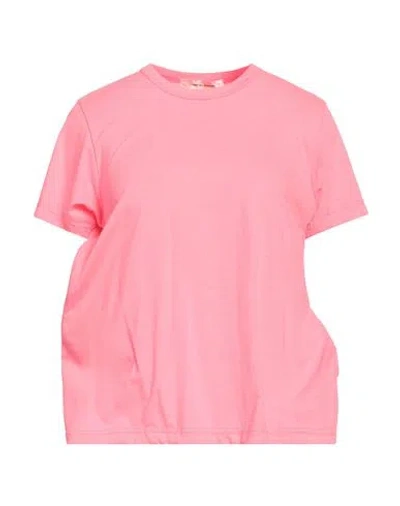 Comme Des Garçons Woman T-shirt Fuchsia Size M Polyester, Polyurethane In Pink