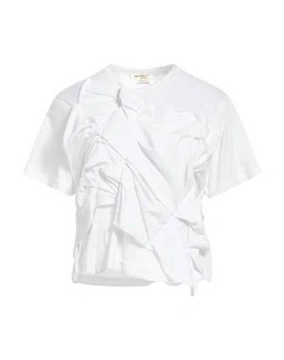 Comme Des Garçons Woman T-shirt White Size S Polyester, Cotton