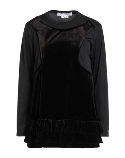 Comme Des Garçons Woman Top Black Size M Polyester, Triacetate