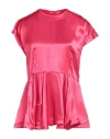 Comme Des Garçons Woman Top Fuchsia Size L Polyester In Pink
