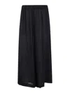 Comme Des Garçons Wide Leg Sheer Fabric Trousers With Elastic Waistband In Black