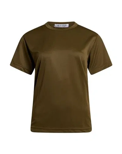 Comme Des Garçons Woman T-shirt Khaki Size S Polyester In Green