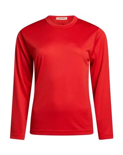Comme Des Garçons Woman T-shirt Red Size Xs Polyester