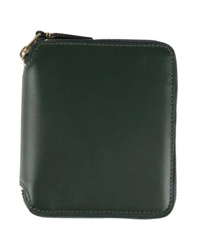 Comme Des Garçons Woman Wallet Dark Green Size - Leather