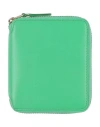 Comme Des Garçons Woman Wallet Green Size - Leather In Green
