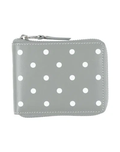 Comme Des Garçons Woman Wallet Grey Size - Cow Leather In Gray