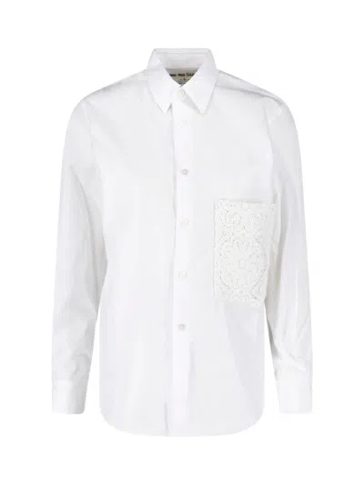Comme Des Garçons Comme Des Garcons Women's 100% Cotton Button-front Shirt In White
