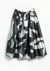 Comme Des Garçons Women's All-over Print Skirt In Black And Silver