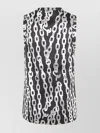 Comme Des Garçons Women's Chain Print Tank Top In Black