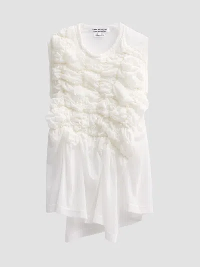 Comme Des Garçons Women's Chiffon Textured Sleeveless Top In Black