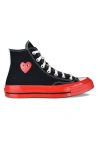 Comme Des Garçons X Converse Contrast Sole Hi-top Sneakers In Black