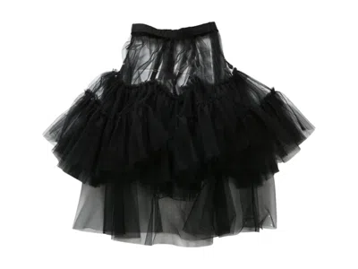 Pre-owned Comme Des Garçons Women's Comme Des Garcons Layer Tulle Puff Skirt In Black