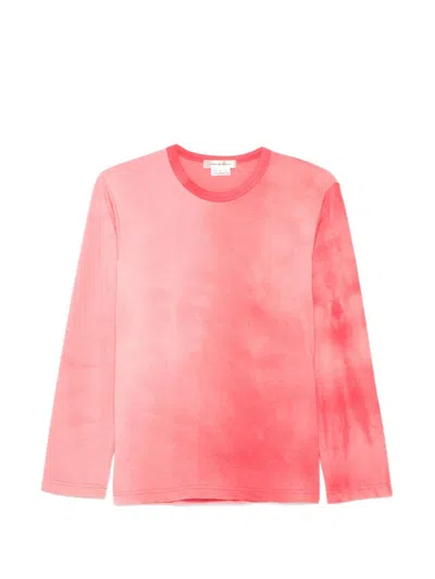 Comme Des Garçons Women Red Crew Neck T-shirt, S Luxury T-shirts For Women Darveys In Pink