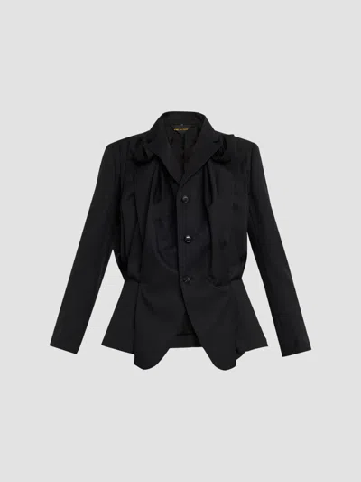 Comme Des Garçons Women's Satin Three-button Jacket In Black