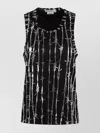 Comme Des Garçons Women's Sleeveless Metallic Print Tank Top In Black
