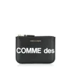 Comme Des Garçons Wallet Logo Print Wallet In Black