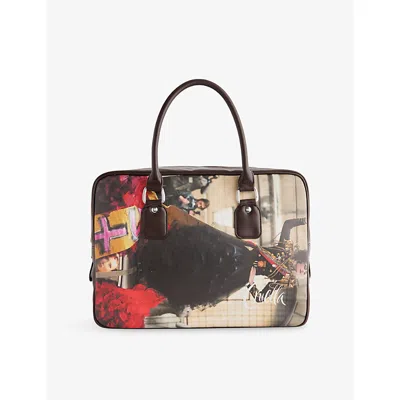 Comme Des Garçons Womens Comme Des Garcons  X Disney Cruella Faux-leather Duffle Bag In Brown