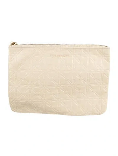 Pre-owned Comme Des Garçons Womens' Leather Cosmetic Bag In Neutral