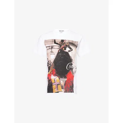 Comme Des Garçons Womens White  X Disney Cruella Round-neck Cotton-jersey T-shirt