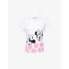 Comme Des Garçons Womens White  X Disney Minnie Polka-dot Cotton-jersey T-shirt In White