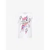 Comme Des Garçons Womens White  X Disney Minnie Round-neck Cotton-jersey T-shirt In White