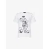 Comme Des Garçons Womens White Mickey Graphic-print Cotton T-shirt In White