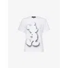 Comme Des Garçons Womens White Mickey Graphic-print Cotton T-shirt In White