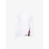 Comme Des Garçons Womens White Xd Pattern  X Disney Minnie Long-sleeves Cotton-jersey T-shirt In White