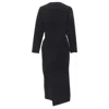 Comme Des Garçons Comme Des Garcons Wool Asymmetric Panelled Sheath Dress In Black