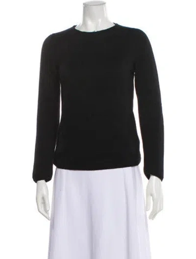 Pre-owned Comme Des Garçons Wool Bateau Neckline Sweater In Black
