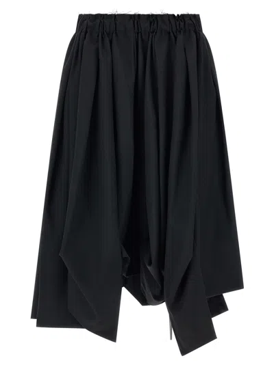Comme Des Garçons Wool Bermuda Shorts In Black