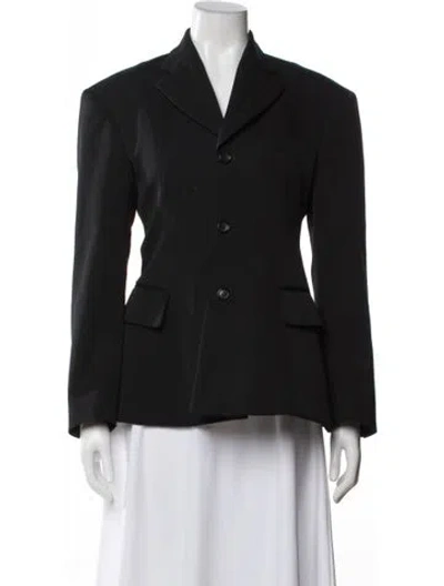 Pre-owned Comme Des Garçons Wool Blazer In Black