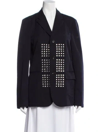 Pre-owned Comme Des Garçons Wool Blazer In Blue