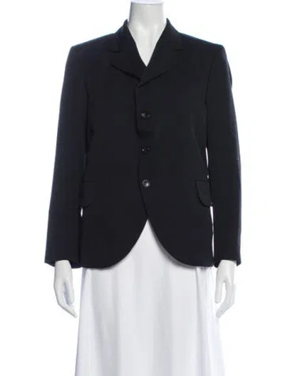 Pre-owned Comme Des Garçons Wool Blazer In Blue
