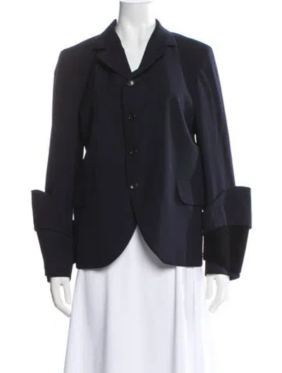 Pre-owned Comme Des Garçons Wool Blazer W/ Tags In Blue