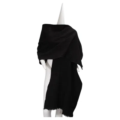 Pre-owned Comme Des Garçons Comme Des Garcons, Wool Blend Aya-ori Weave Black Oversize Scarf