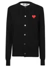 Comme Des Garçons Single-breasted Cardigan Sweater In Black