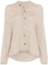 Comme Des Garçons Wool Cardigan In Neutrals