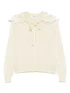 Comme Des Garçons Wool Cardigan In Neutrals