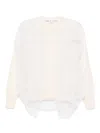 Comme Des Garçons Wool Cardigan In Neutrals