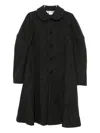 Comme Des Garçons Wool Coat In Black