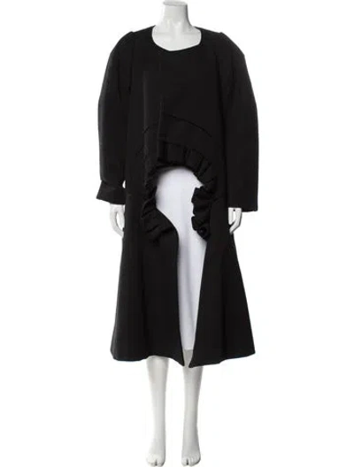 Pre-owned Comme Des Garçons Wool Coat In Black