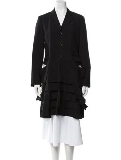 Pre-owned Comme Des Garçons Wool Coat In Black