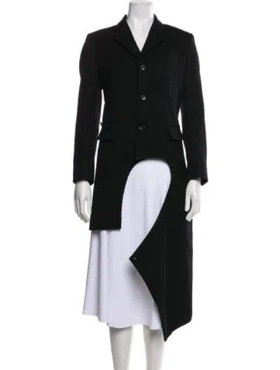 Pre-owned Comme Des Garçons Wool Coat In Black