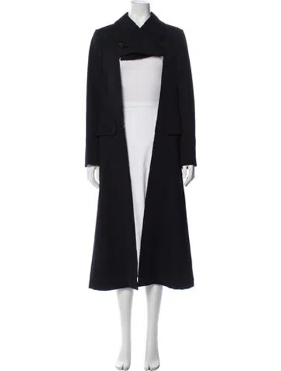 Pre-owned Comme Des Garçons Wool Coat In Blue