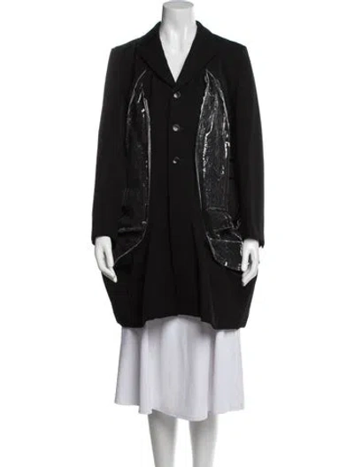 Pre-owned Comme Des Garçons Wool Coat W/ Tags In Black