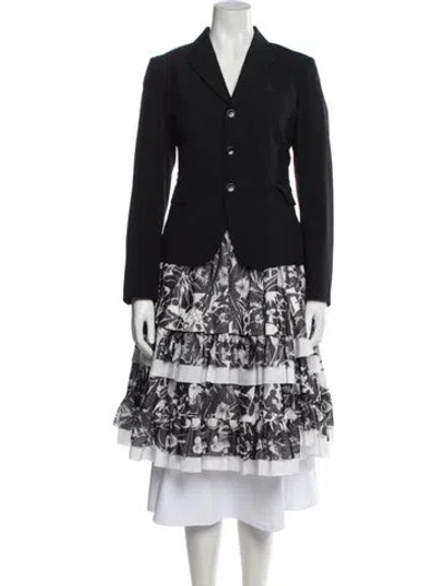 Pre-owned Comme Des Garçons Wool Coat W/ Tags In Black