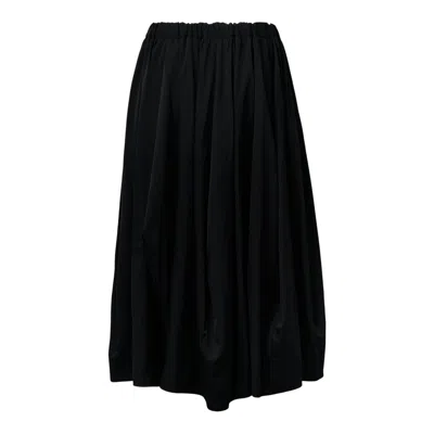 Comme Des Garçons Wool Color Gabardine Skirt In Black