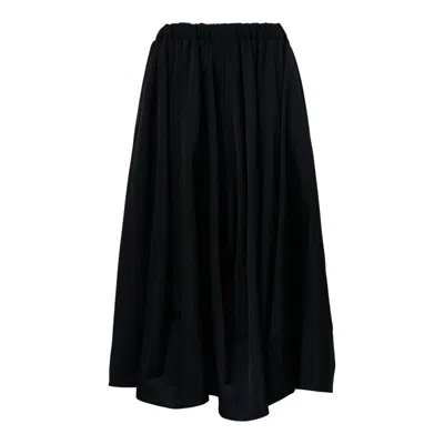 Comme Des Garçons Wool Color Gabardine Skirt In Black