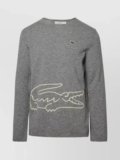 Comme Des Garçons Wool Crew Neck Sweater In Gray